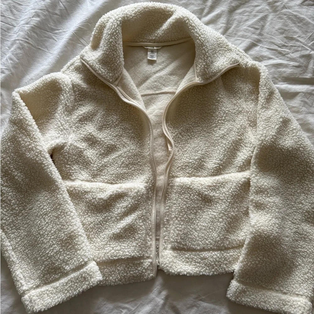 H&M Cream Teddy Jacket - Picture 2 of 4